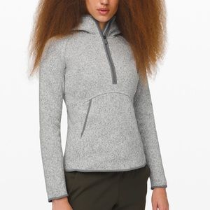 NWT LULULEMON FLEECE & THANK YOU ZIP PULLOVER 10